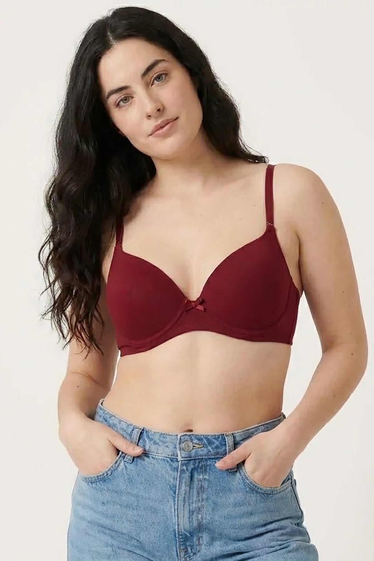 BLS - Pero Wired And Padded Cotton Bra -  Maroon — image 1 — Meeshop Pakistan