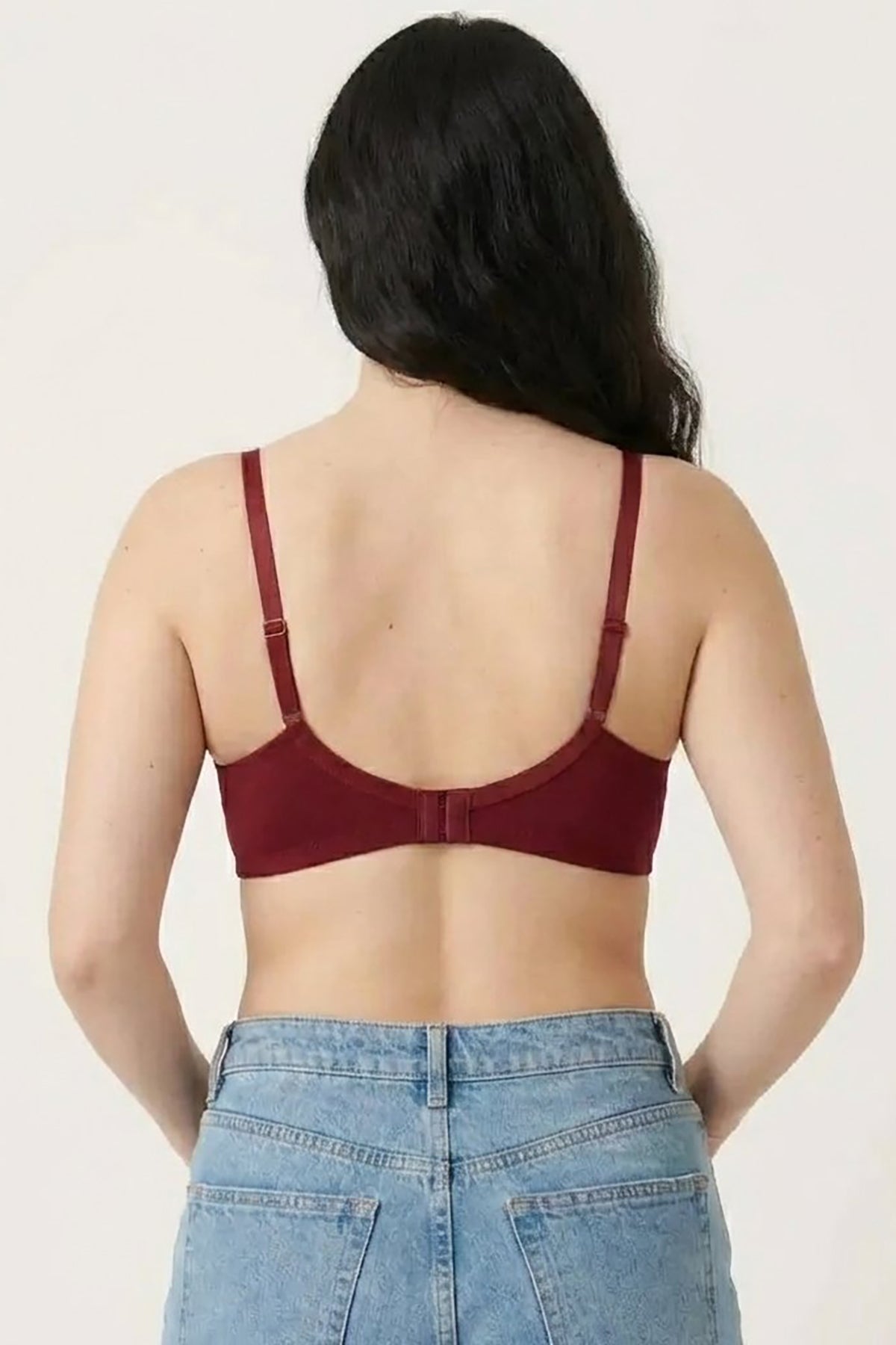 BLS - Pero Wired And Padded Cotton Bra -  Maroon — image 2 — Meeshop Pakistan