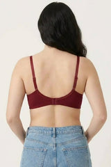 BLS - Pero Wired And Padded Cotton Bra -  Maroon view 2