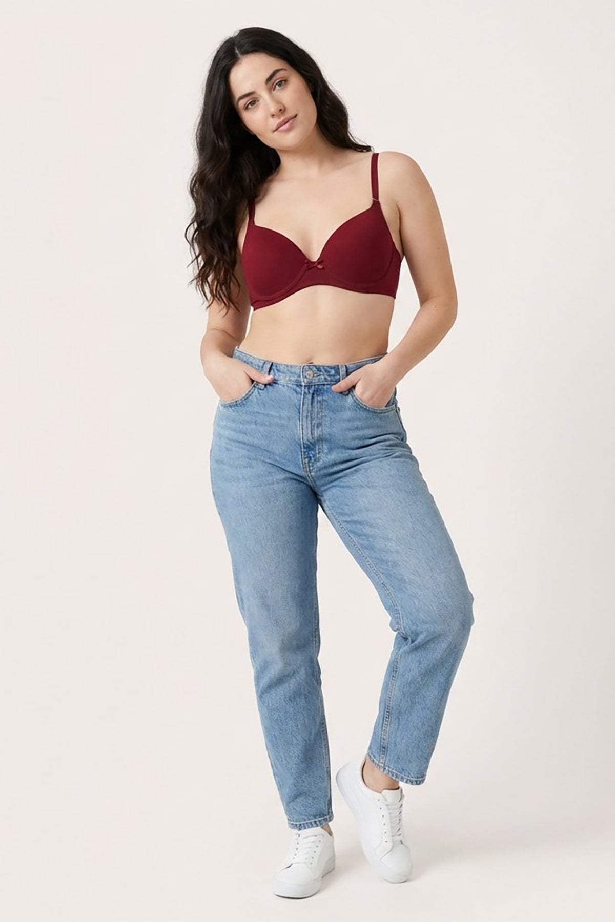 BLS - Pero Wired And Padded Cotton Bra -  Maroon — image 4 — Meeshop Pakistan