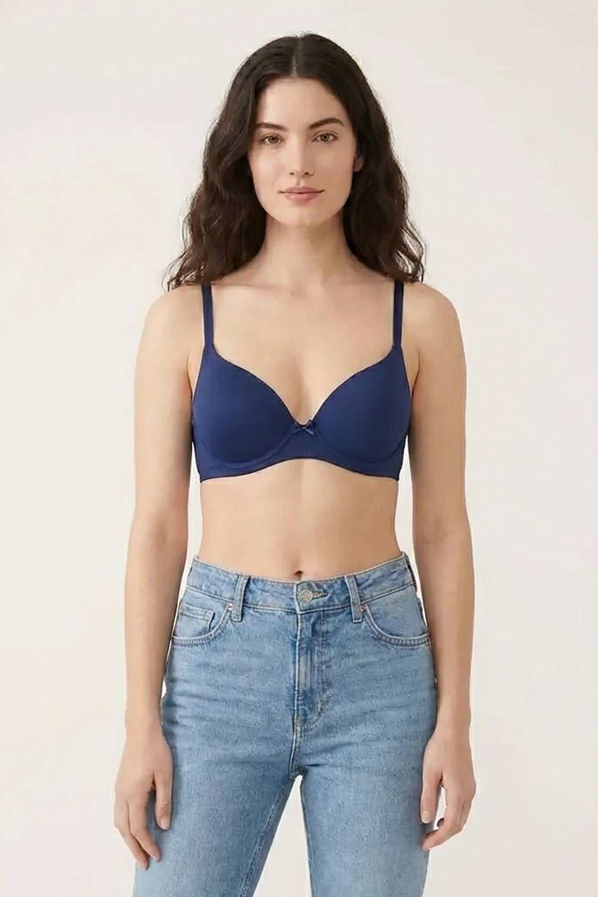 BLS - Pero Wired And Padded Cotton Bra - Navy Blue — image 1 — Meeshop Pakistan