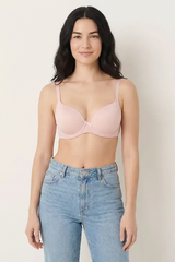 BLS - Pero Wired And Padded Cotton Bra - Pink view 1