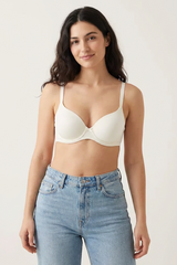 BLS - Pero Wired And Padded Cotton Bra - White view 1