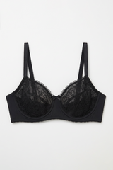 BLS - Petunia Non Padded And Wired Lace Bra - Black view 3