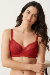 BLS - Petunia Non Padded And Wired Lace Bra - Cherry view 1