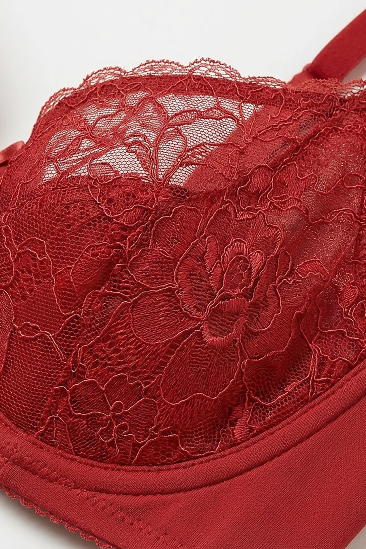 BLS - Petunia Non Padded And Wired Lace Bra - Cherry — image 4 — Meeshop Pakistan