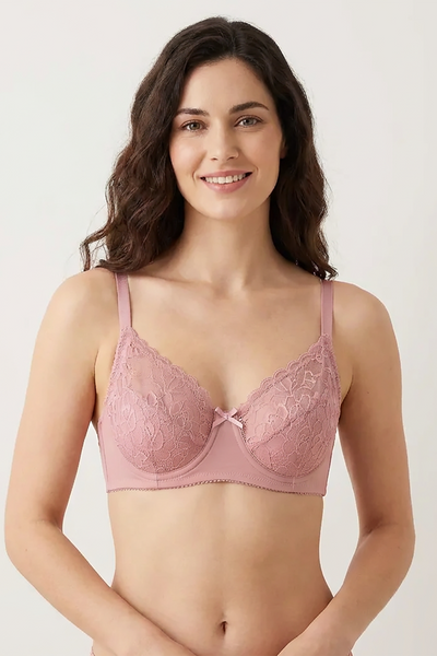 BLS - Petunia Non Padded And Wired Lace Bra - Soft Pink