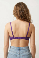 BLS - Pinkie Non Padded Lace Bralette - Purple view 2