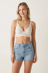 BLS - Pinkie Non Padded Lace Bralette - White view 1
