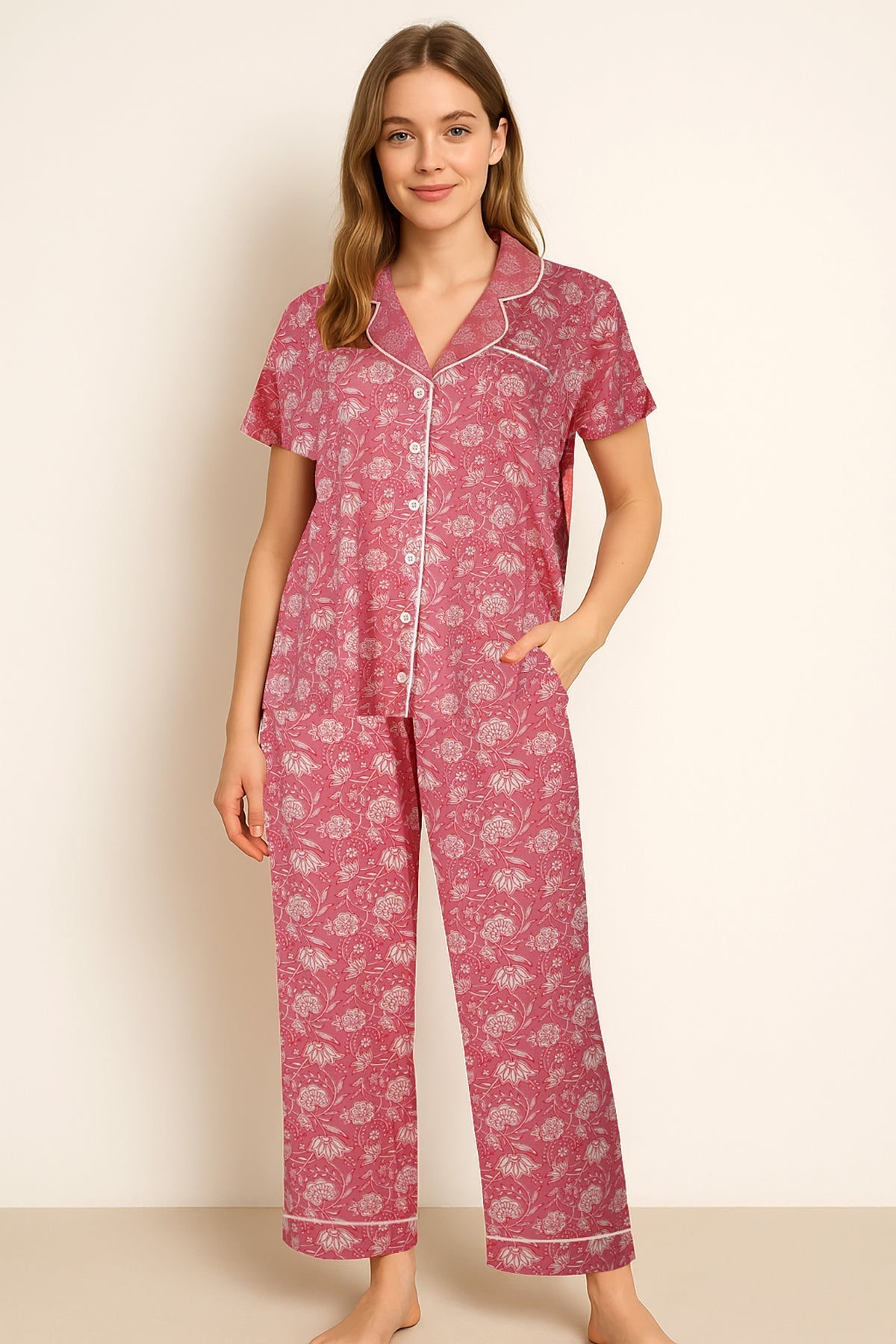 BLS - Primerose Viscose Pajama Set — image 1 — Meeshop Pakistan