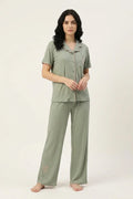 BLS - Ribbed Cotton Pajama Set - Green