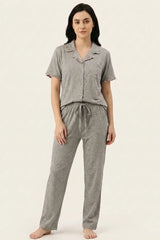 BLS - Ribbed Cotton Pajama Set - Grey view 3