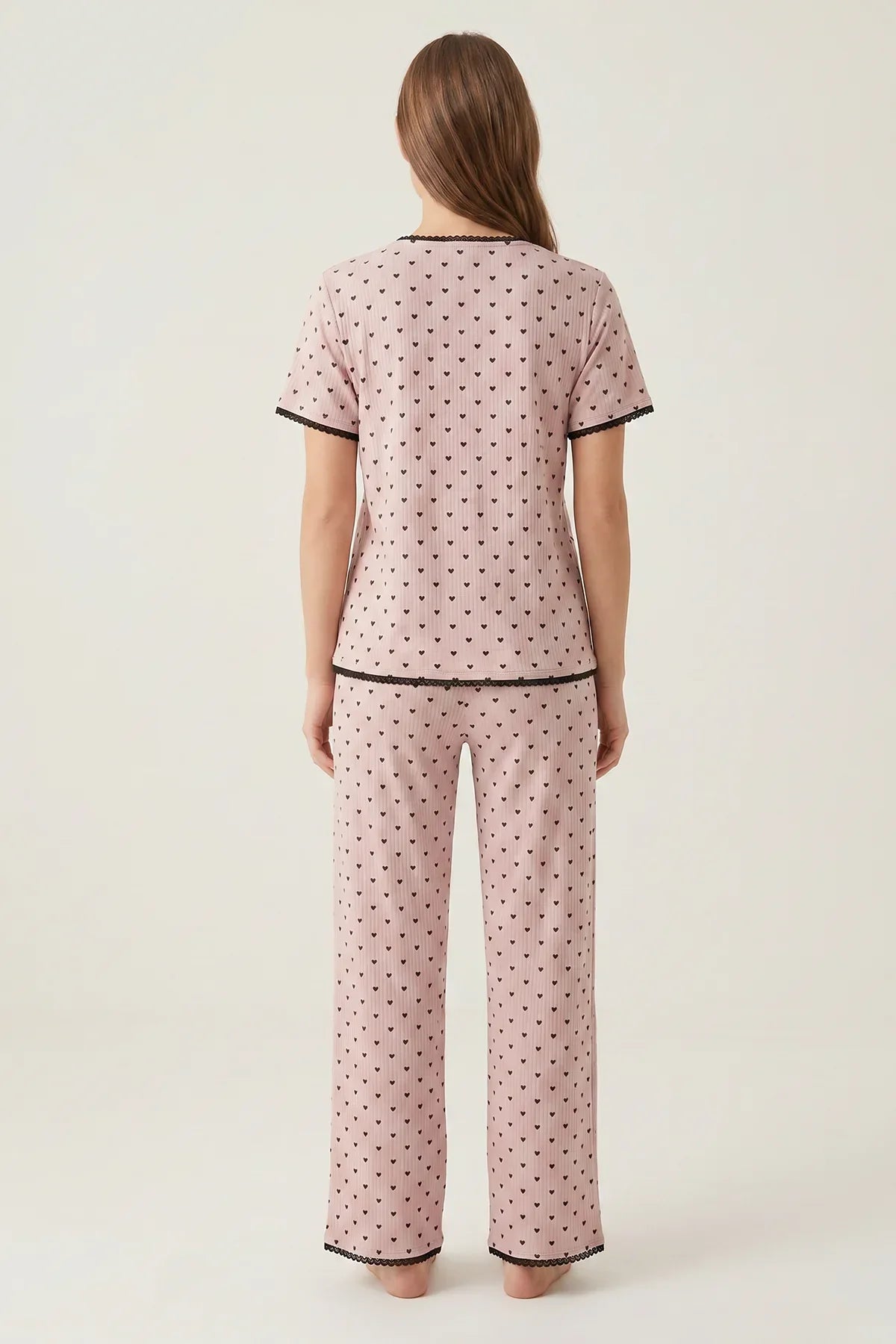 BLS - Ribbed Pajama Set - Purple — image 3 — Meeshop Pakistan