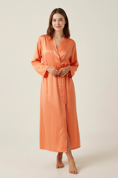 BLS - Satin Long Robe - Powder
