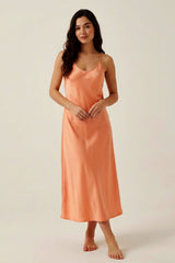 BLS - Satin Midi Length Dress - Powder view 1