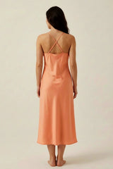 BLS - Satin Midi Length Dress - Powder view 2