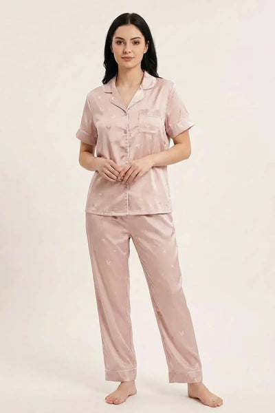 BLS - Satin Pajama Set - Pink