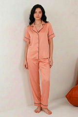 BLS - Satin Pajama Set - Powder view 1