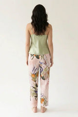 BLS - Satin Printed Pajama Set - Light Green view 2
