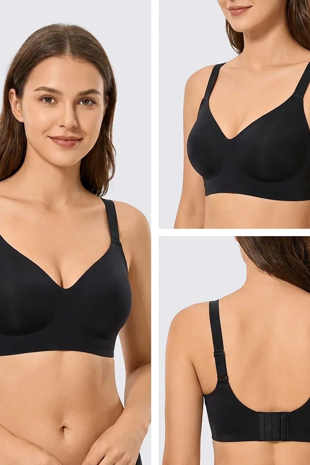 BLS - Seamless Boned Bra - Black — image 2 — Meeshop Pakistan
