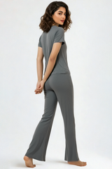 BLS - Seren Viscose Pajama Set - Grey view 2