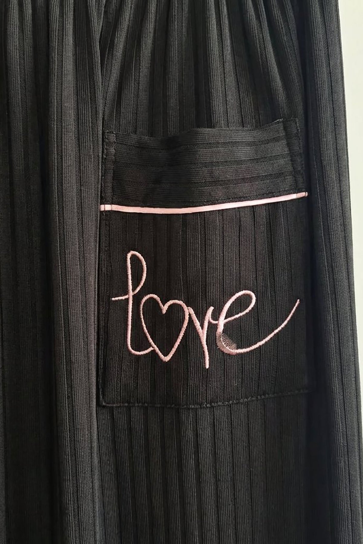 BLS - Short sleeves with long pants Pajama Set - Black — image 4 — Meeshop Pakistan