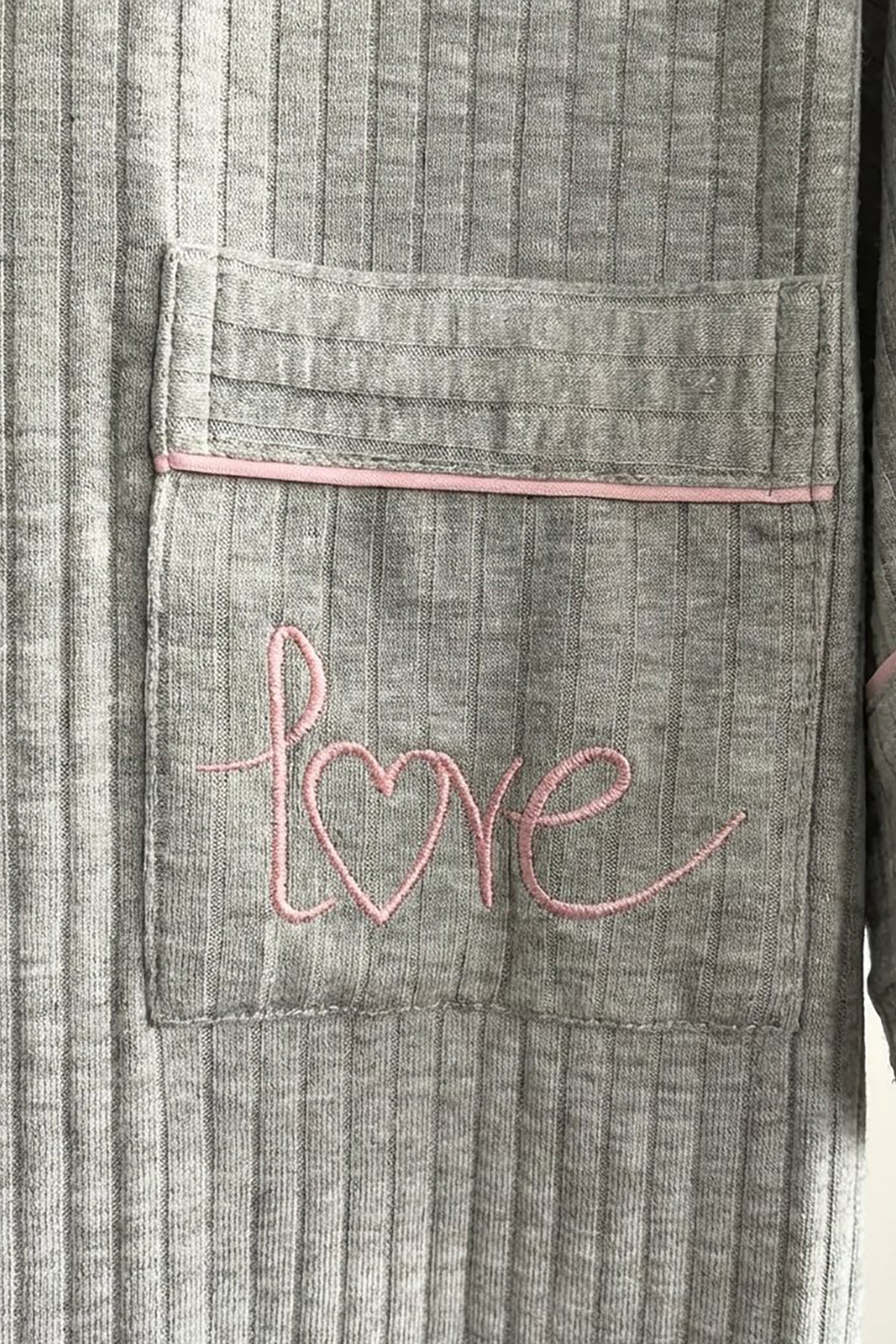 BLS - Short sleeves with long pants Pajama Set - Grey — image 4 — Meeshop Pakistan