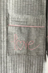 BLS - Short sleeves with long pants Pajama Set - Grey view 4