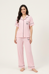 BLS - Short sleeves with long pants Pajama Set - Pink view 1
