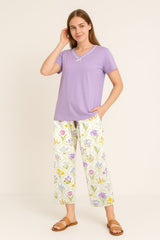 BLS - Violet Viscose Pajama Set view 1