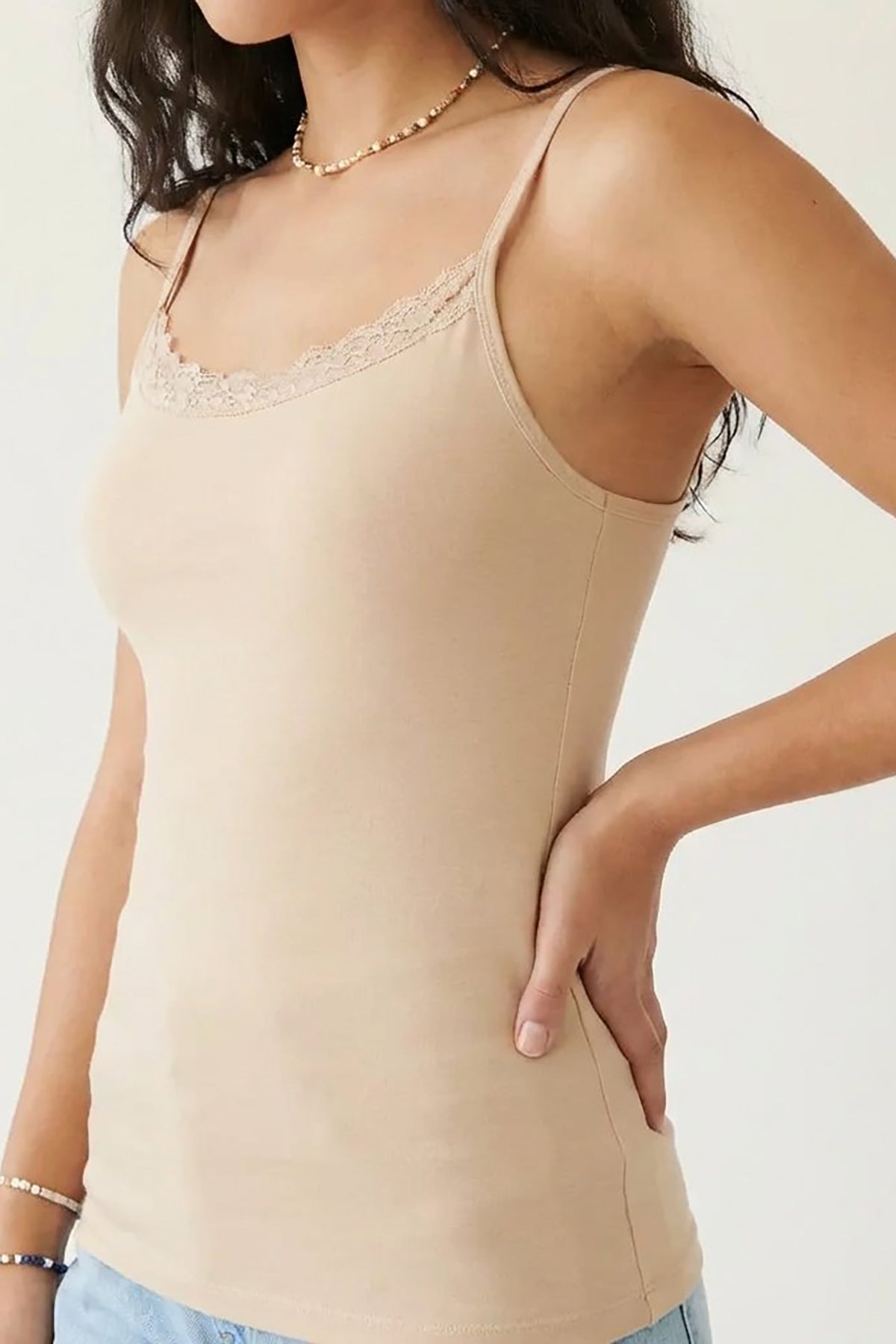 BLS - Zendaya Stretchable Cotton Camisole - Beige — image 3 — Meeshop Pakistan