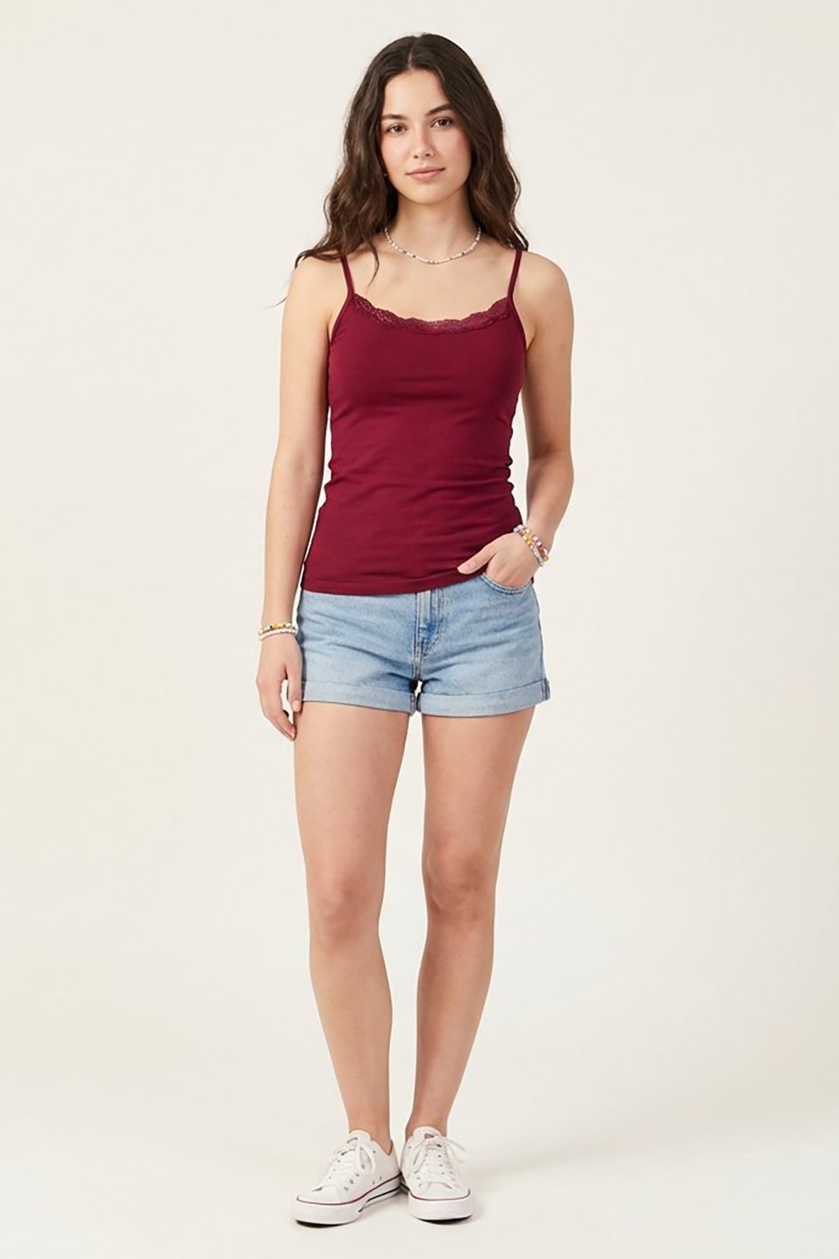 BLS - Zendaya Stretchable Cotton Camisole - Bordo — image 1 — Meeshop Pakistan