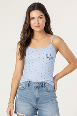 BLS - Zorana Stretchable Cotton Camisole - Blue view 1