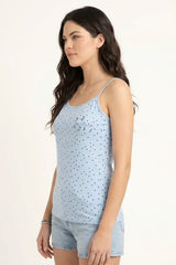 BLS - Zorana Stretchable Cotton Camisole - Light Blue view 3