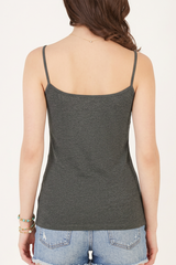 BLS - Zorica Stretchable Cotton Camisole - Dark Grey view 2