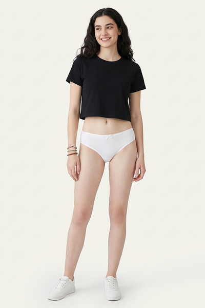 BLS - Zusa Cotton Teen Panty - White