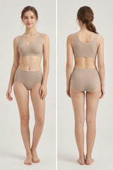 BLS - Seamless High Waist Briefs Pack of 3 - Skin-Chocolate-Black view 1