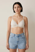 BLS - Alma Non Padded Cotton Bralette - Ivory