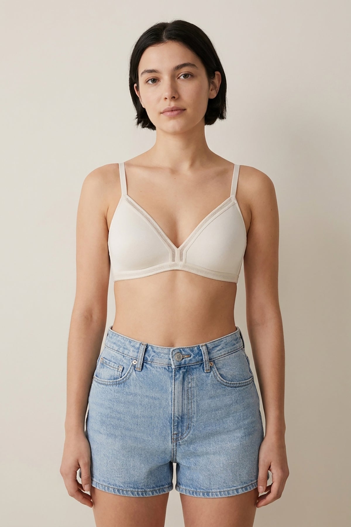 BLS - Alma Non Padded Cotton Bralette - Ivory — image 1 — Meeshop Pakistan