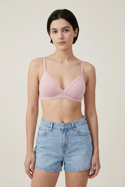 BLS - Alma Non Padded Cotton Bralette - Pink