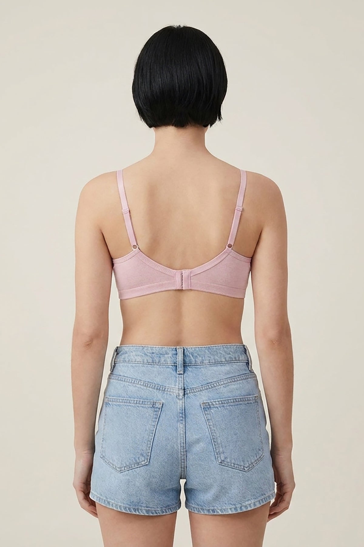 BLS - Alma Non Padded Cotton Bralette - Pink — image 2 — Meeshop Pakistan