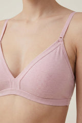 BLS - Alma Non Padded Cotton Bralette - Pink view 3