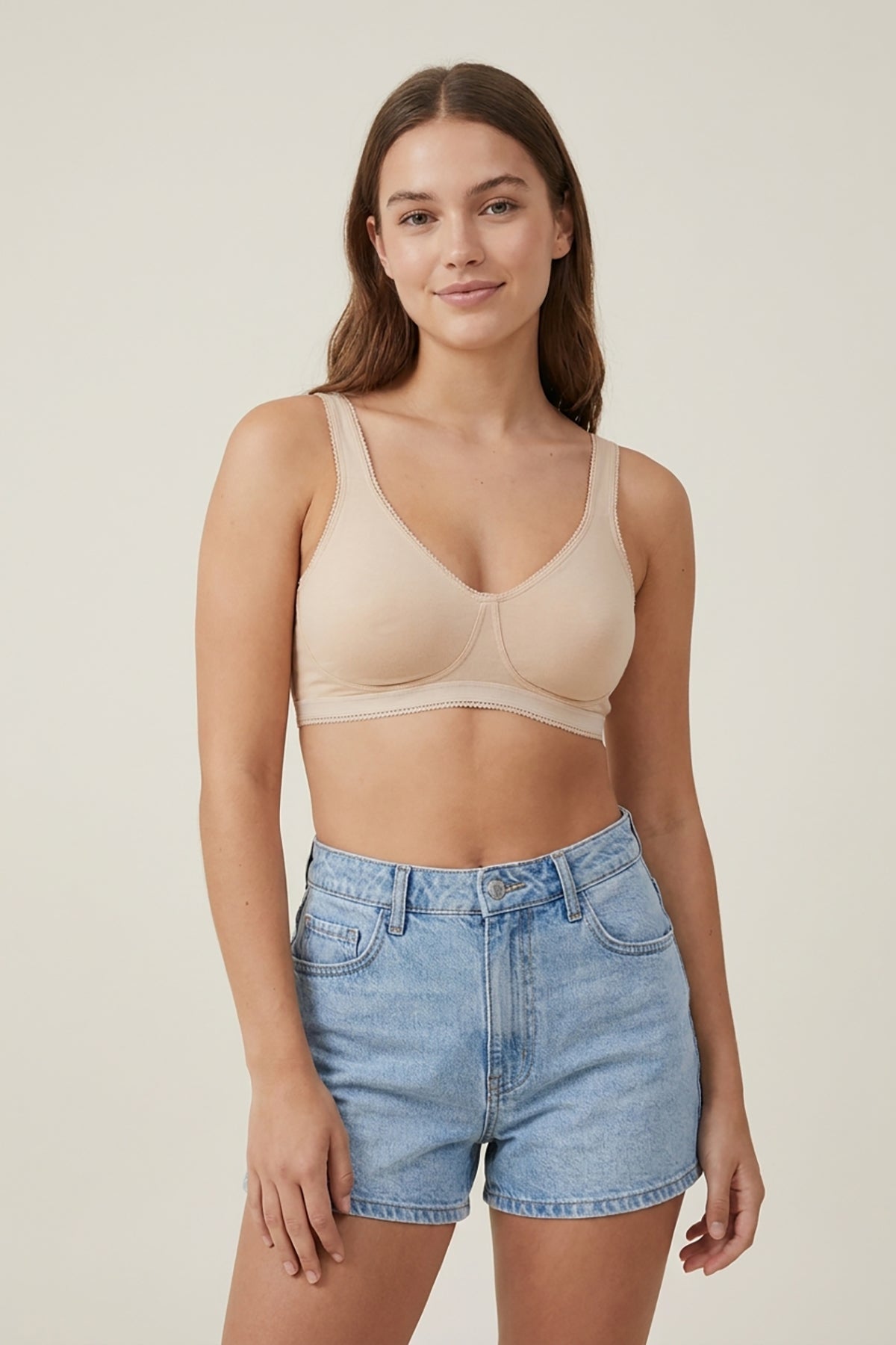 BLS - Carole Non Wired And Non Padded Cotton Bra - Skin — image 1 — Meeshop Pakistan