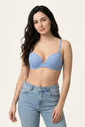 BLS - Paza Wired And Padded Cotton Bra - Light Blue