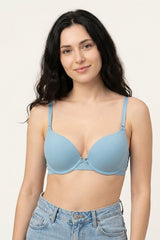 BLS - Paza Wired And Padded Cotton Bra - Sea Green view 1
