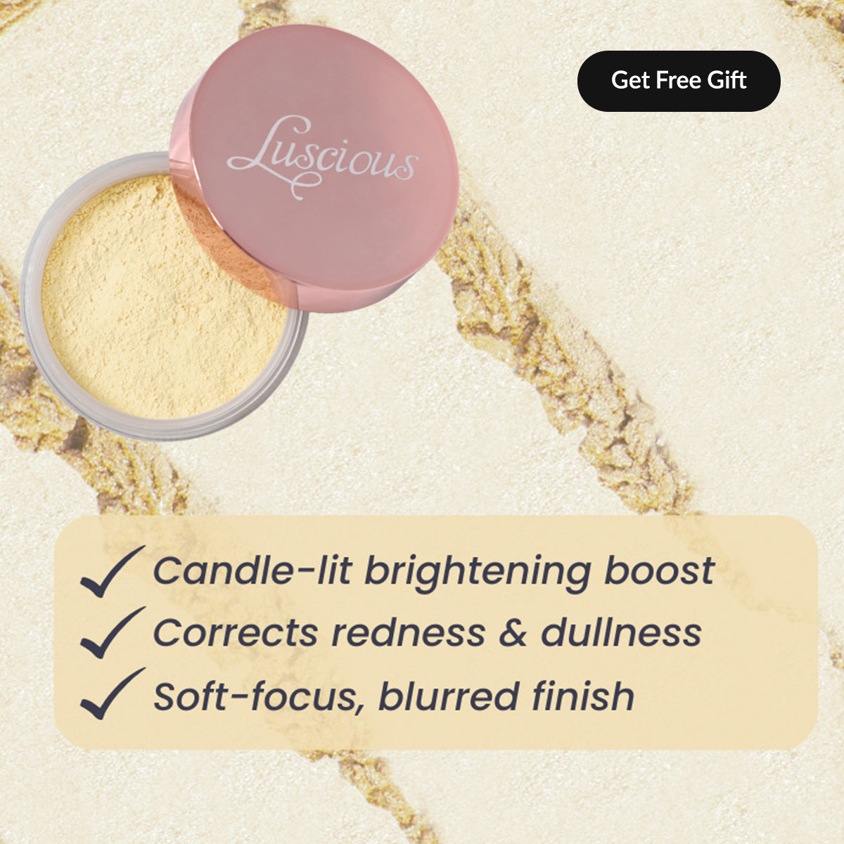 Luscious - Softlight Brightening Face Powder - Banana — image 1 — Meeshop Pakistan