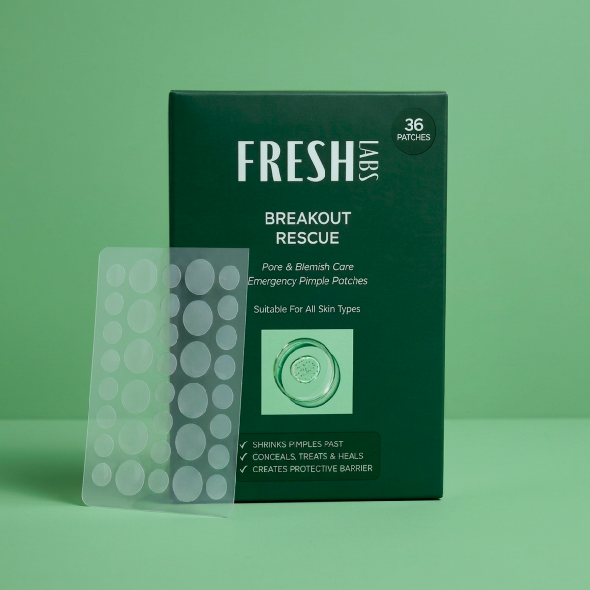 FreshLabs - Breakout Rescue Acne Patches — image 1 — Meeshop Pakistan