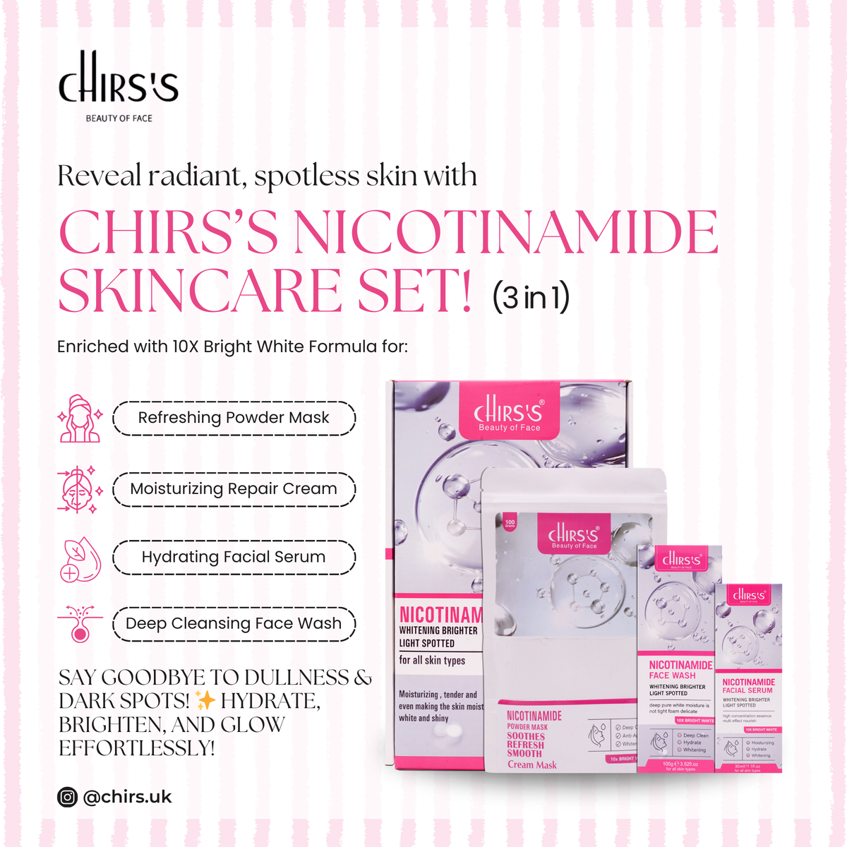 Chirs's - Nicotinamide 3-In-1 Kit — image 1 — Meeshop Pakistan