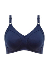 BLS - Clara Non Wired And Non Padded Cotton Bra - Navy Blue view 1