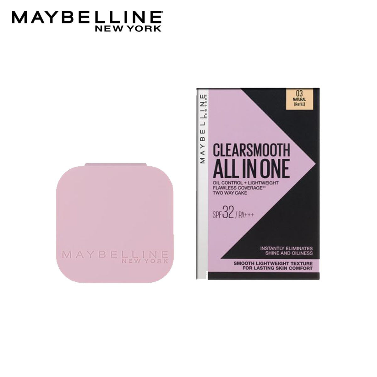 Maybelline - Clear Smooth All In One Powder Foundation Refill - 03 Natural — image 1 — Meeshop Pakistan